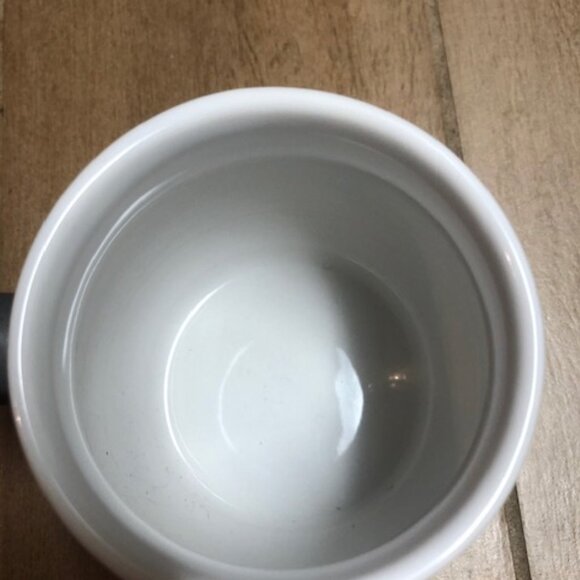 Threshold 16 oz Stoneware Mug Gray and Ivory with letter L - Picture 3 of 4